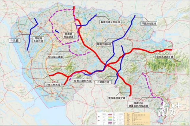 近期重點(diǎn)推動路網(wǎng)項(xiàng)目圖。受訪者供圖