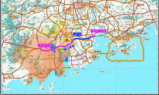 深江高速路線圖。