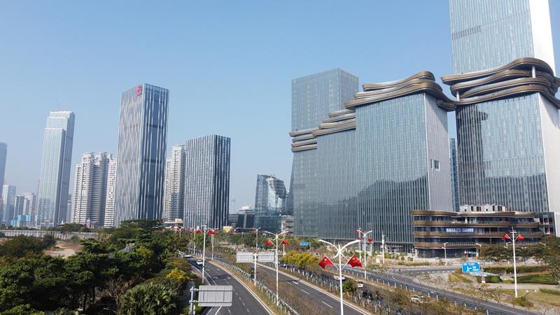 2024年1月1日，廣東珠海，橫琴粵澳深度合作區(qū)樓群。