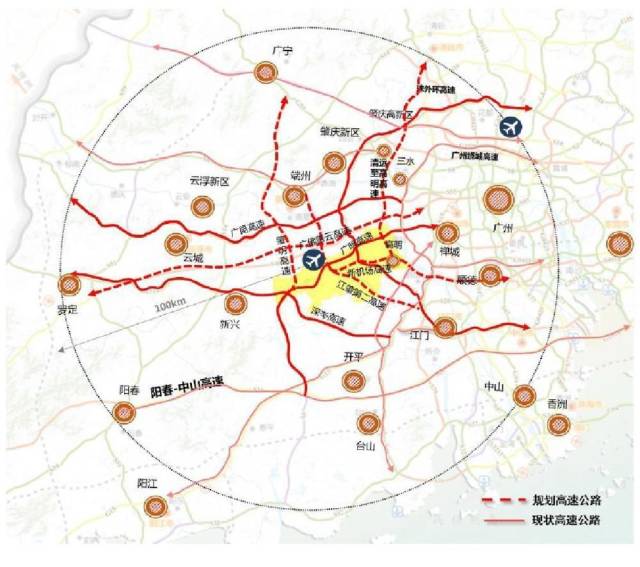 機場周邊規(guī)劃高速公路網(wǎng)