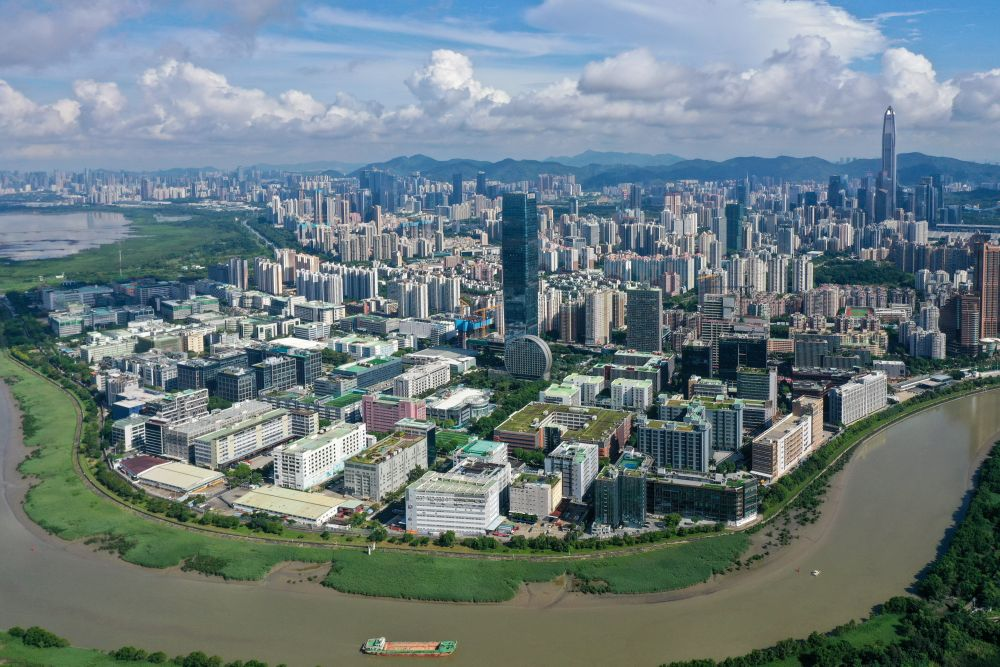 2023年8月23日無人機拍攝的河套深港科技創(chuàng)新合作區(qū)深圳園區(qū)。