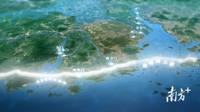 “珠江八門”示意圖。