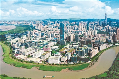  俯瞰河套深港科技創(chuàng)新合作區(qū)深圳園區(qū)。新華社記者 梁旭 攝