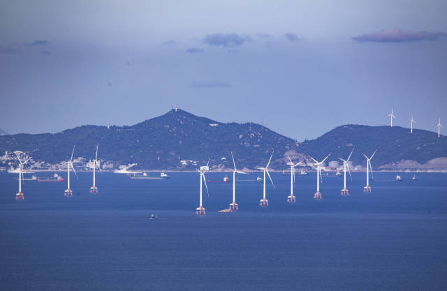 桂山島風(fēng)電場(chǎng)。