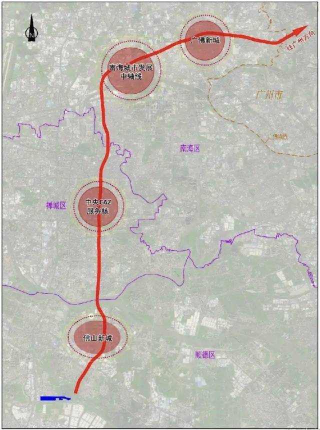 鹭洲至新塘段是先行实施部分