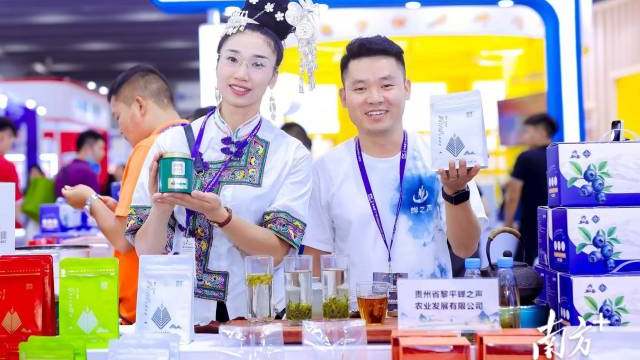 黔东南州组团参加中食展（广州）江南果蔬产业博览会。广东省粤黔协作工作队黔东南工作组供图